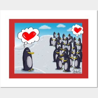 Penguin Love for Valentines # 2. Posters and Art